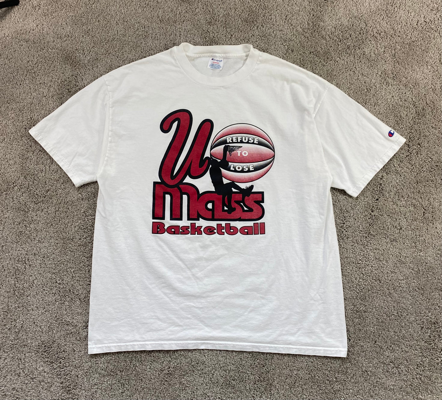 UMass Minutemen Basketball 90’s Champion T-Shirt XL