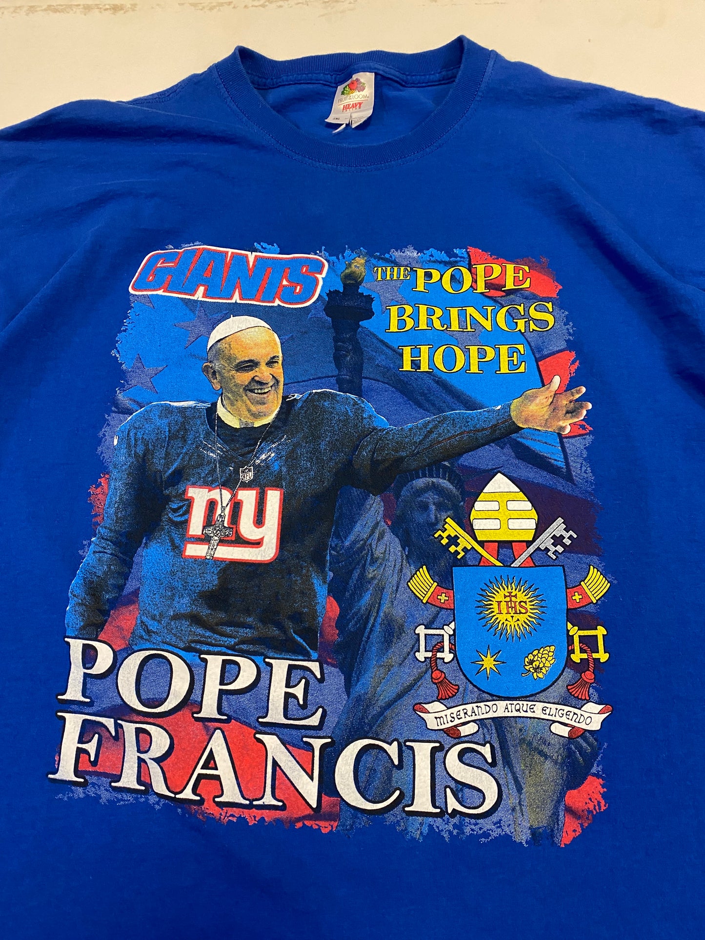 2015 New York Giants Super Bowl Anniversary T-Shirt XXL