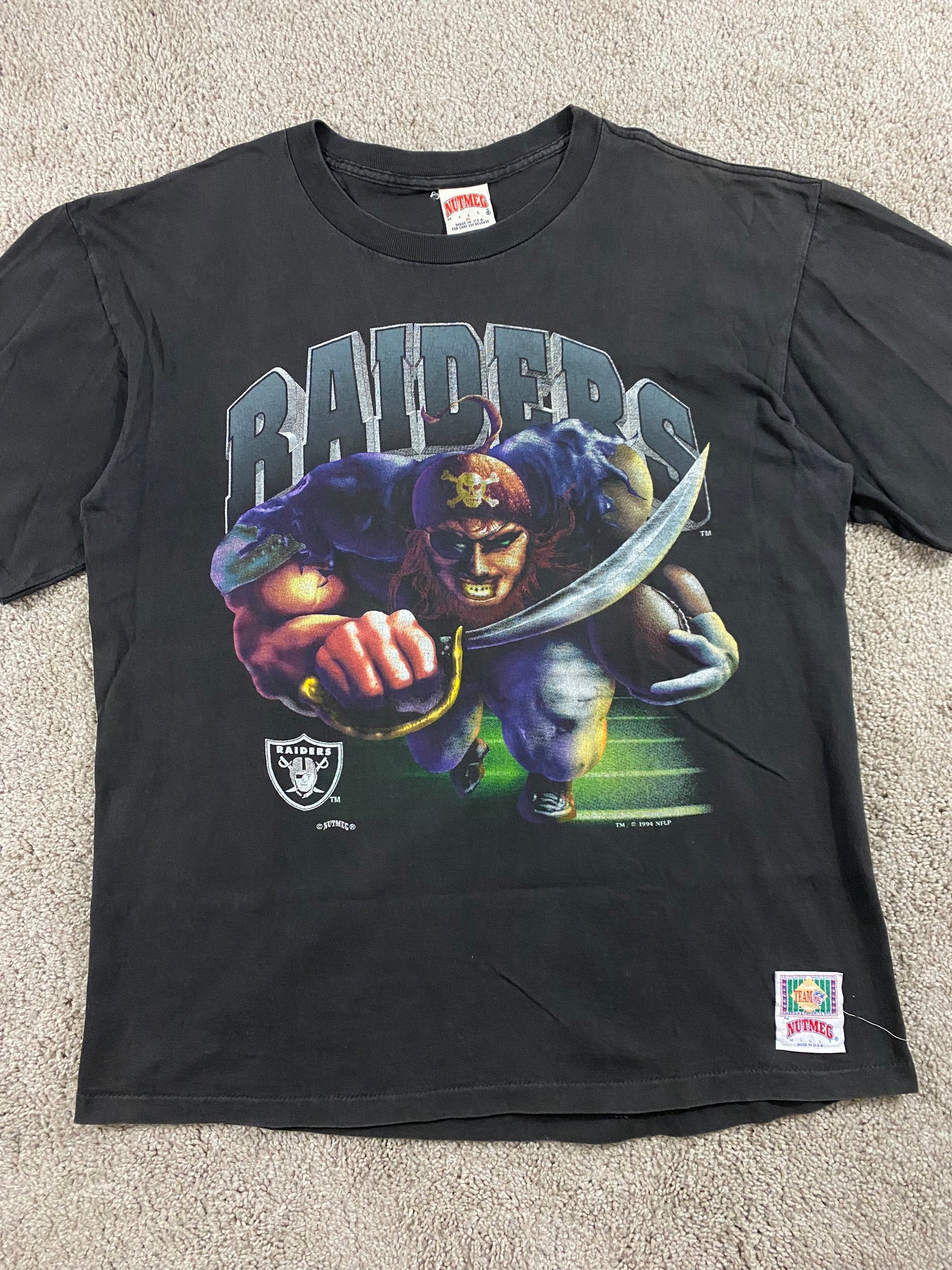 Los Angeles Raiders Nutmeg 1994 Mascot T-Shirt XL