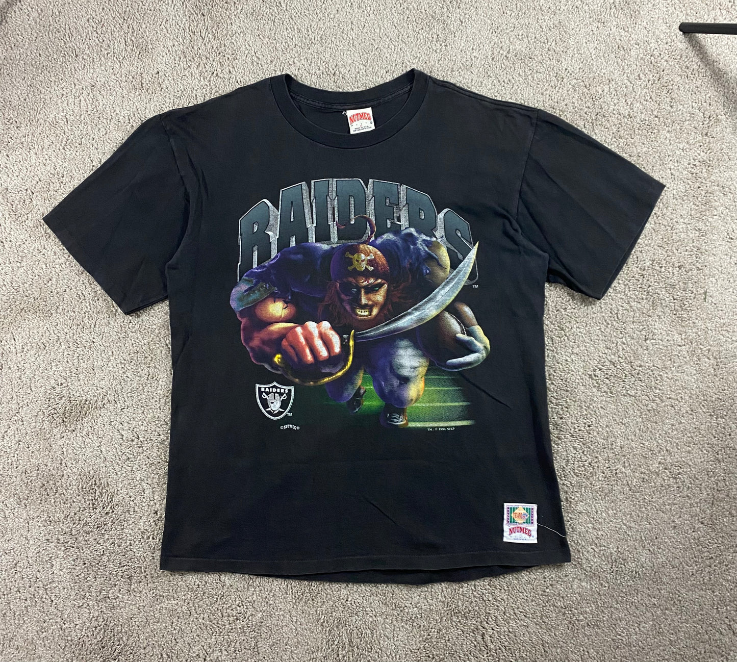 Los Angeles Raiders Nutmeg 1994 Mascot T-Shirt XL