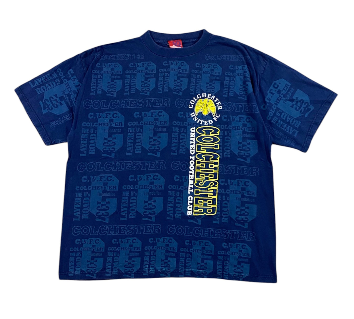 Colchester United FC 90’s All Over Print T-Shirt XL