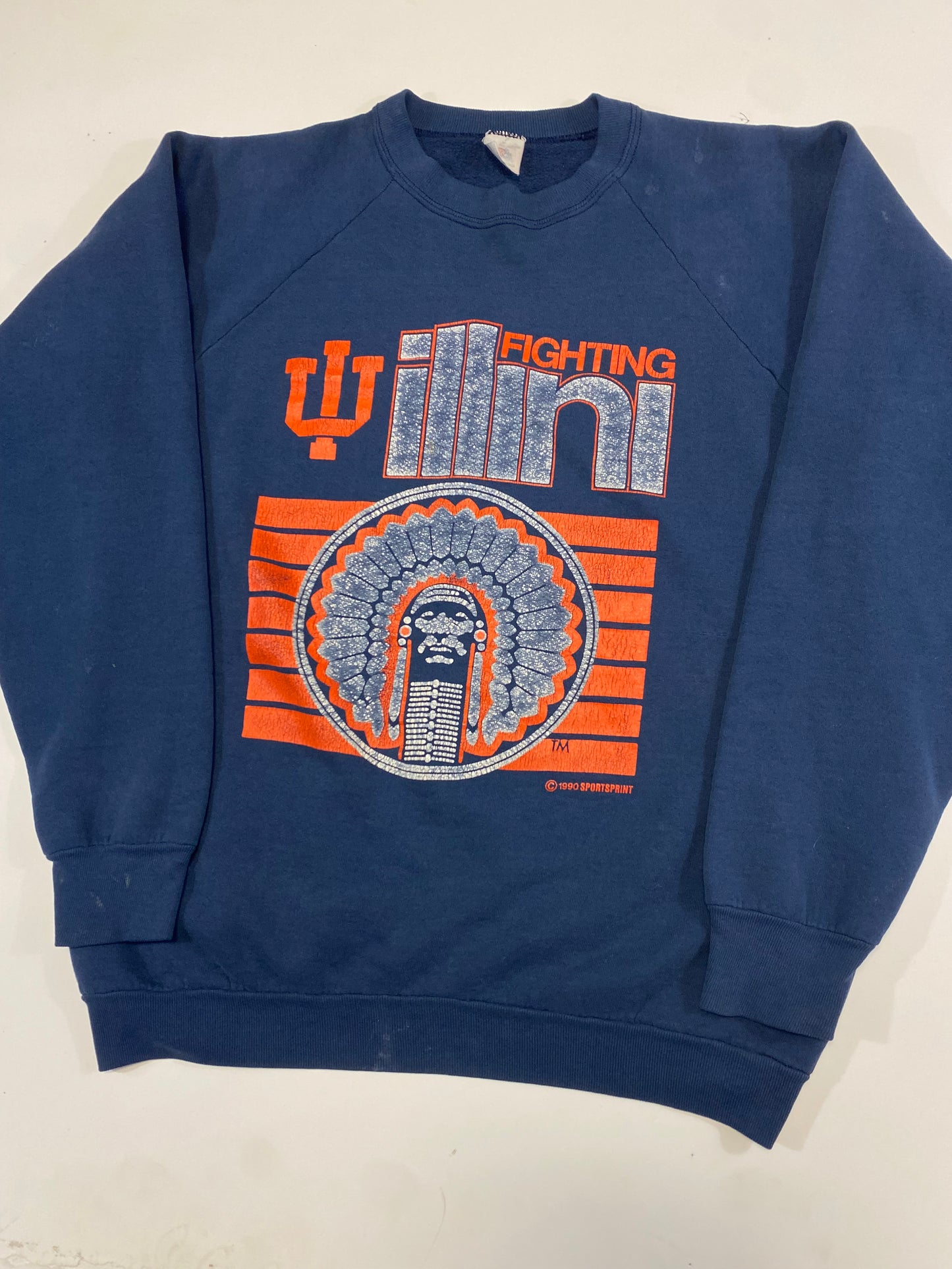 1990 University of Illinois Fighting Illini Sweatshirt XL