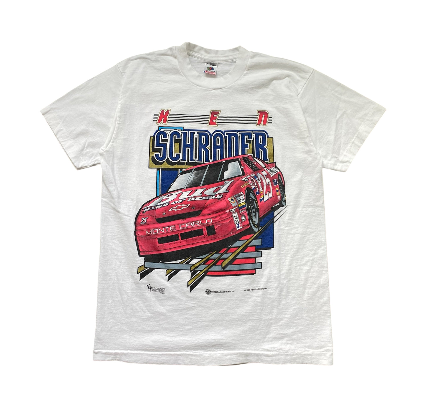 Ken Schrader ‘96 Bud Racing NASCAR T-Shirt L