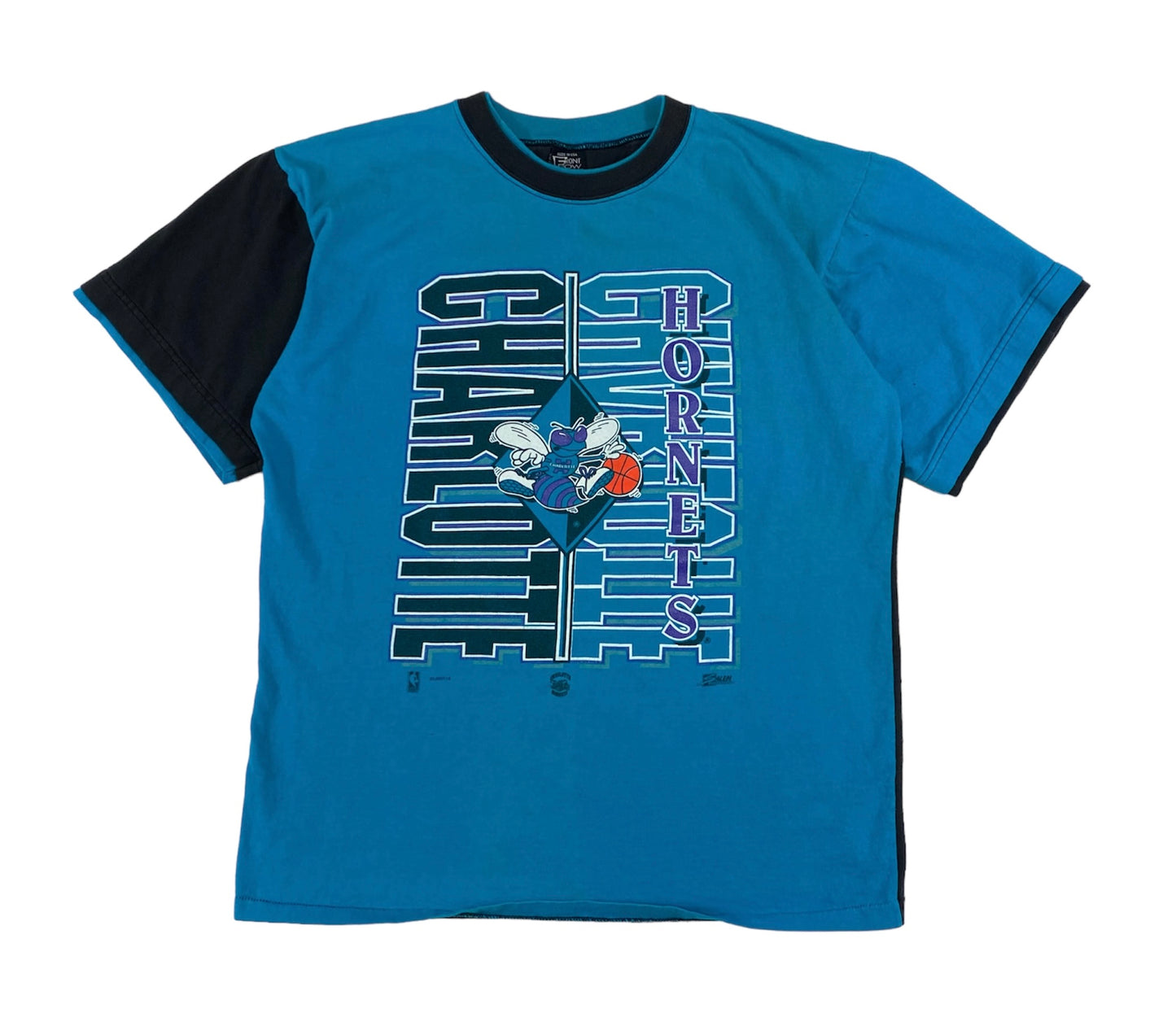 1990’s Charlotte Hornets Cut n Sew Salem Sports T-Shirt XL