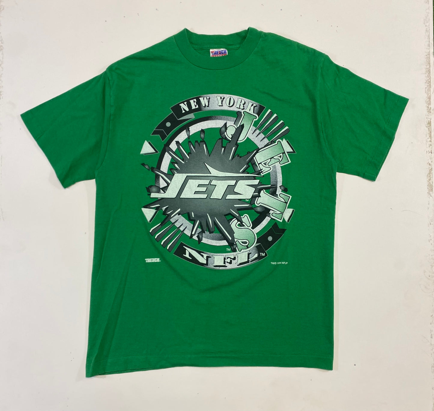 1994 New York Jets Trench T-Shirt XL