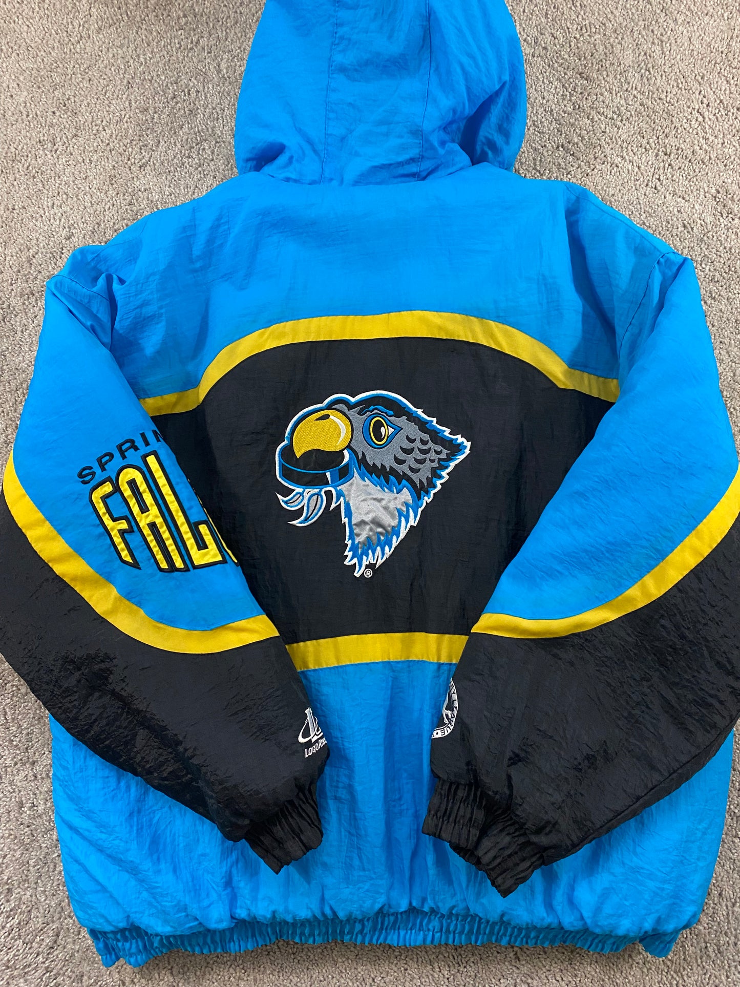 Springfield Falcons Logo Athletic Puffer 90’s Jacket XXL