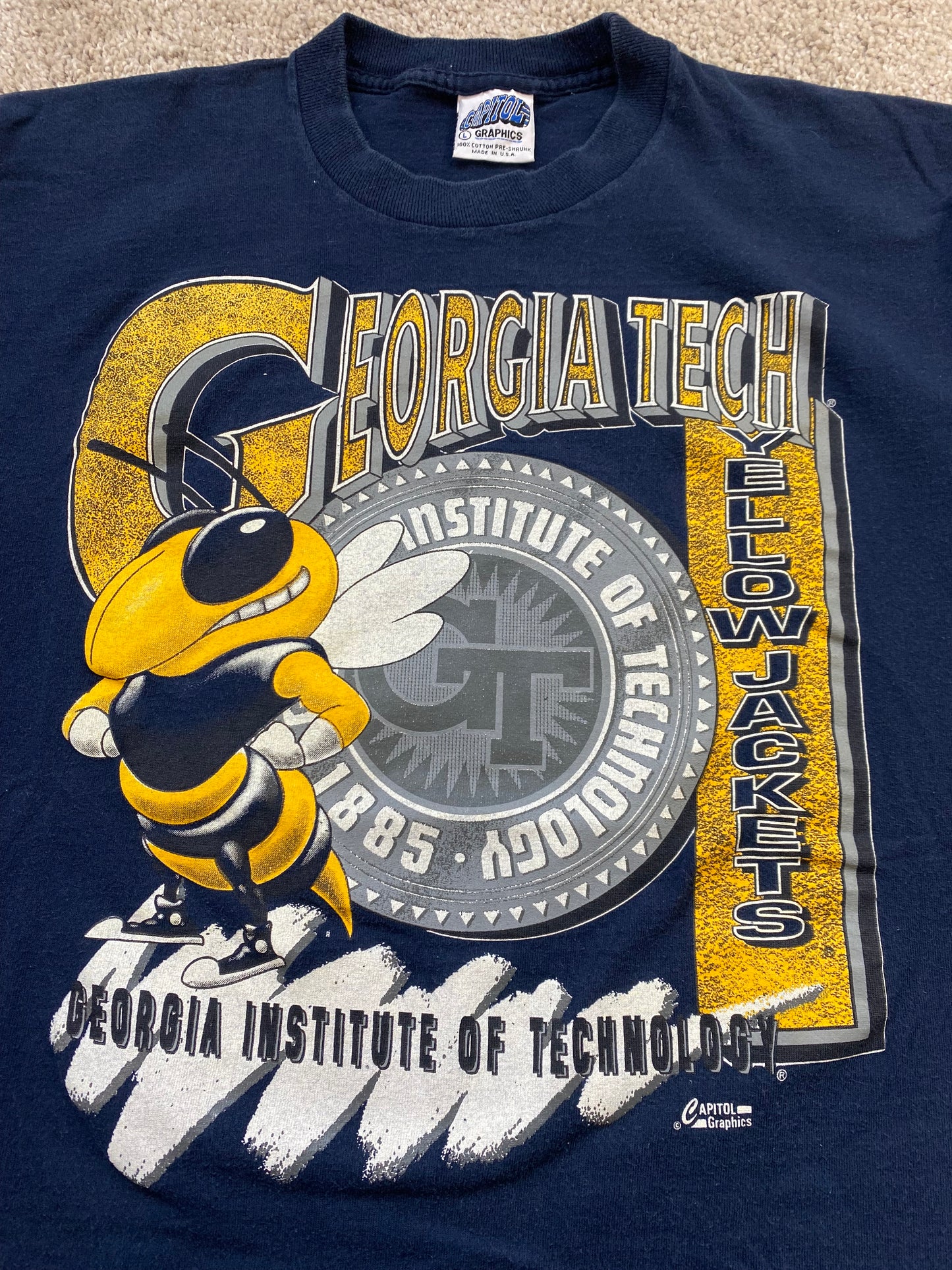Georgia Tech YellowJackets Capital Graphics T-Shirt L