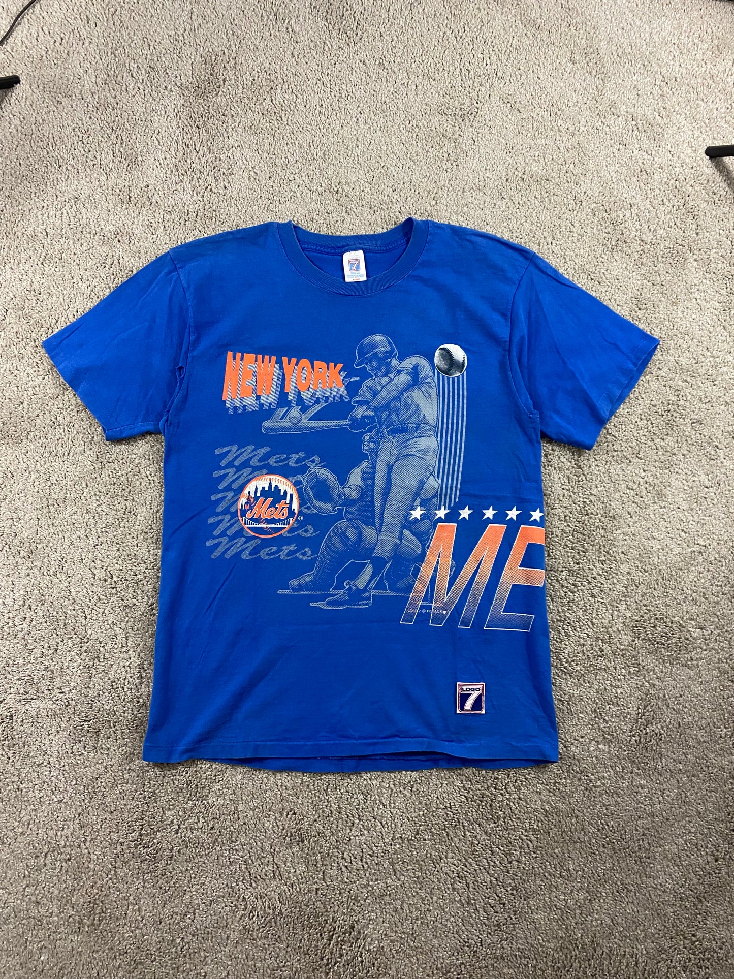 New York Mets 1991 Wraparound Logo 7 T-Shirt XL