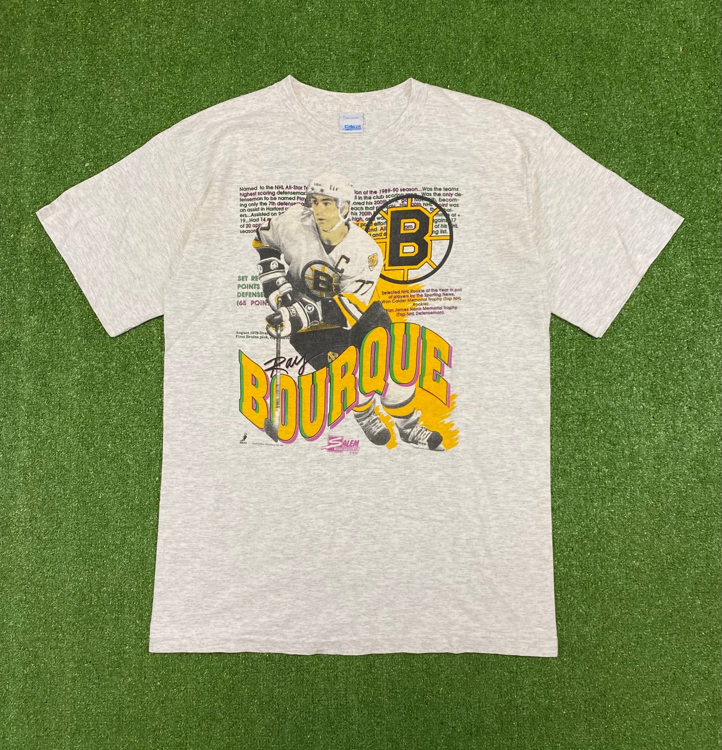1990 Ray Bourque Salem Sports Accolade T-Shirt L