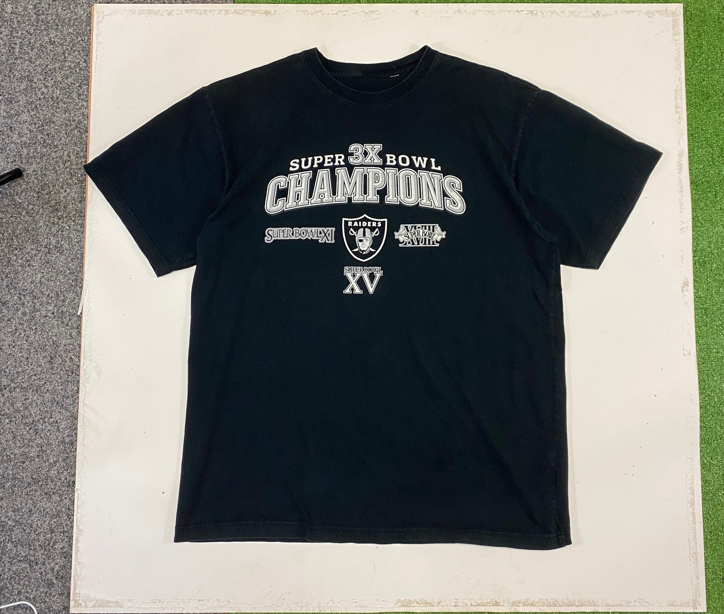 Reebok Oakland Raiders 3x Super Bowl Champs T-Shirt XXL