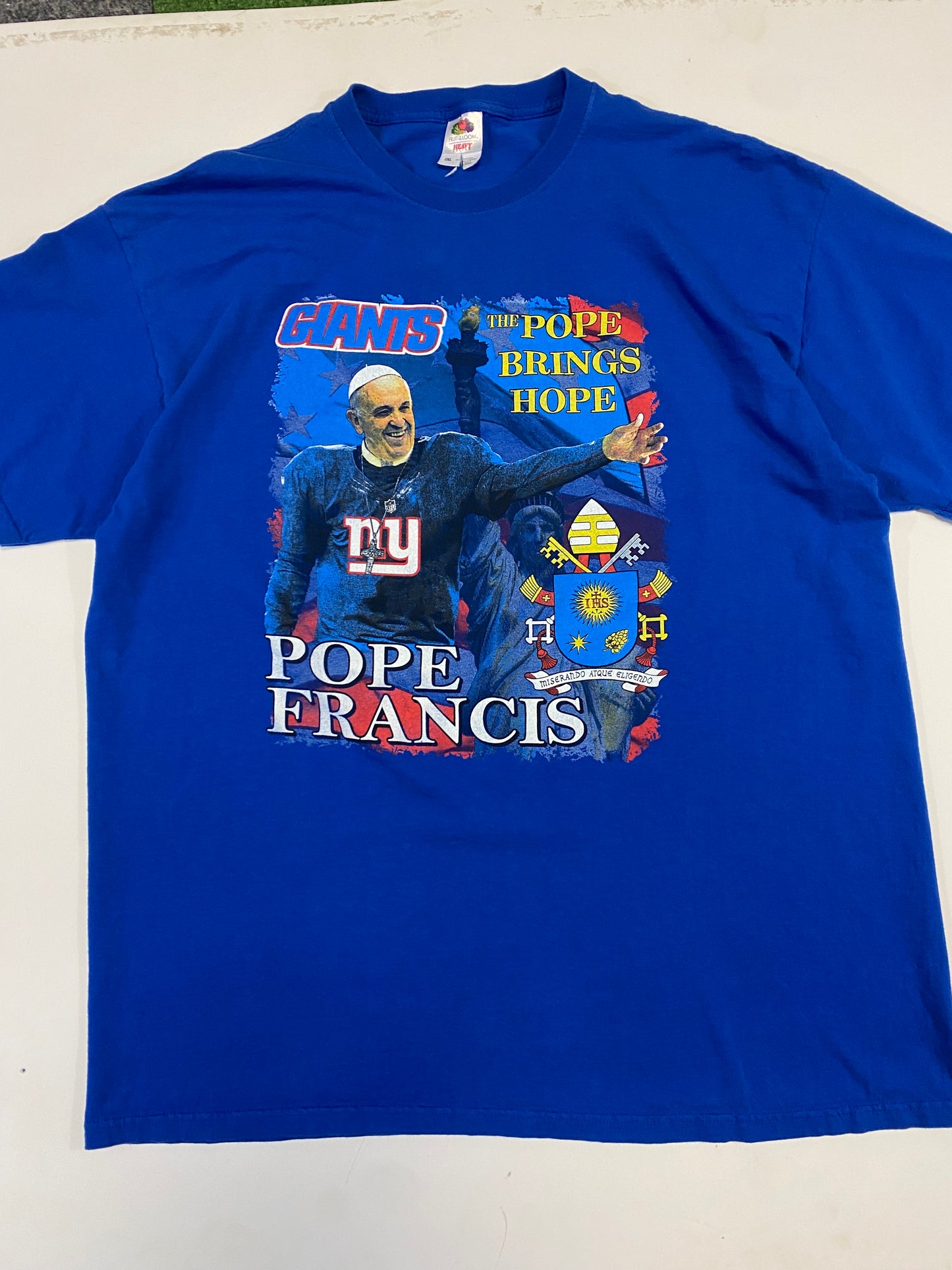 2015 New York Giants Super Bowl Anniversary T-Shirt XXL