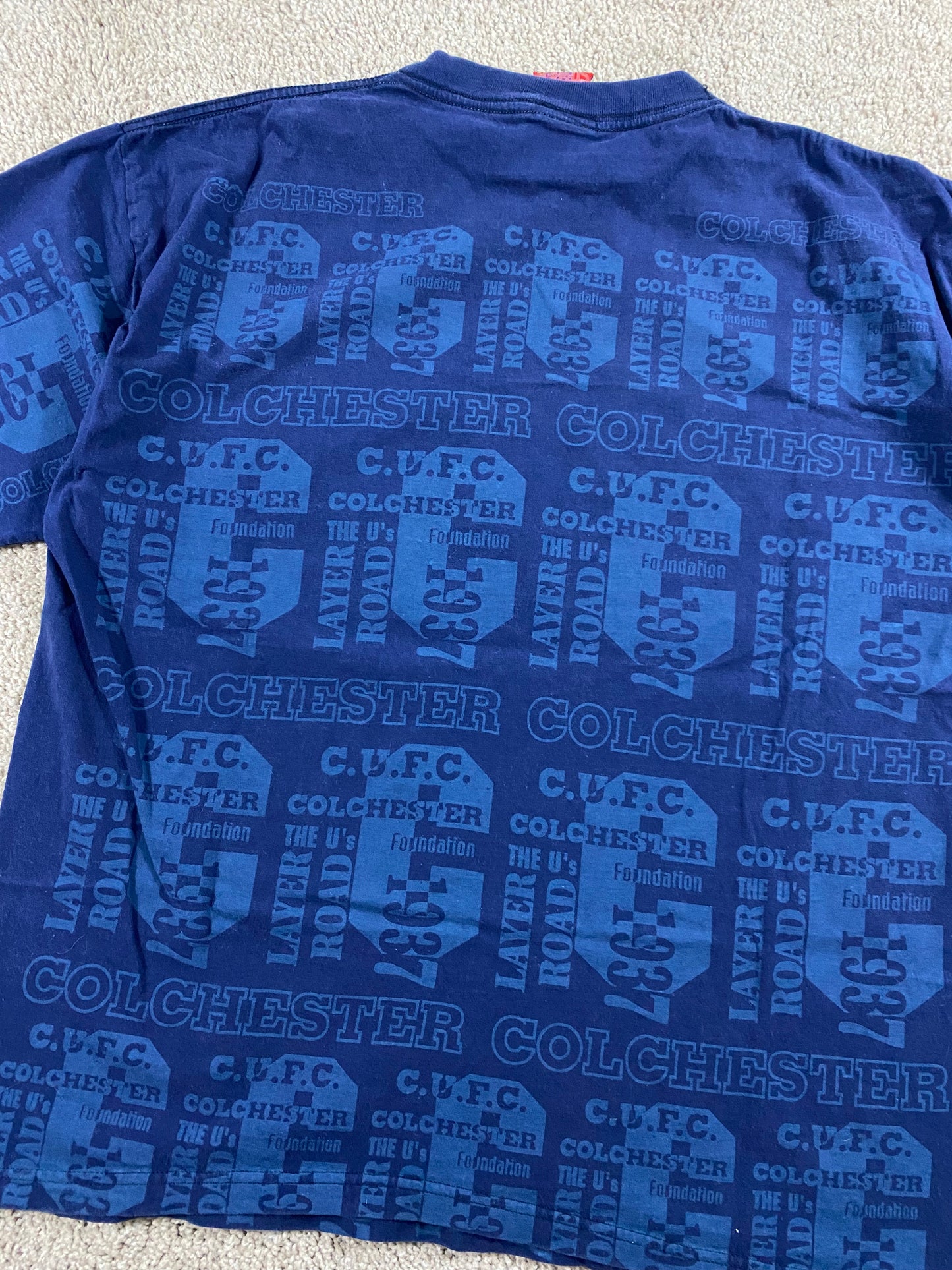Colchester United FC 90’s All Over Print T-Shirt XL