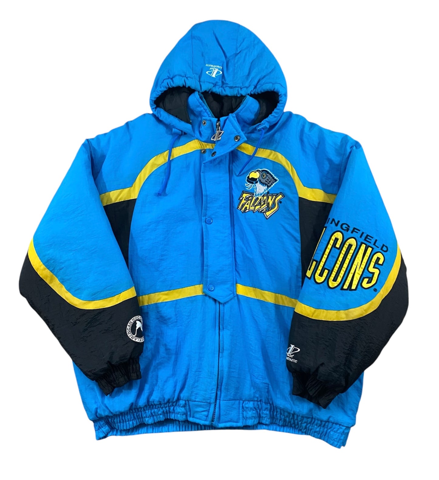 Springfield Falcons Logo Athletic Puffer 90’s Jacket XXL