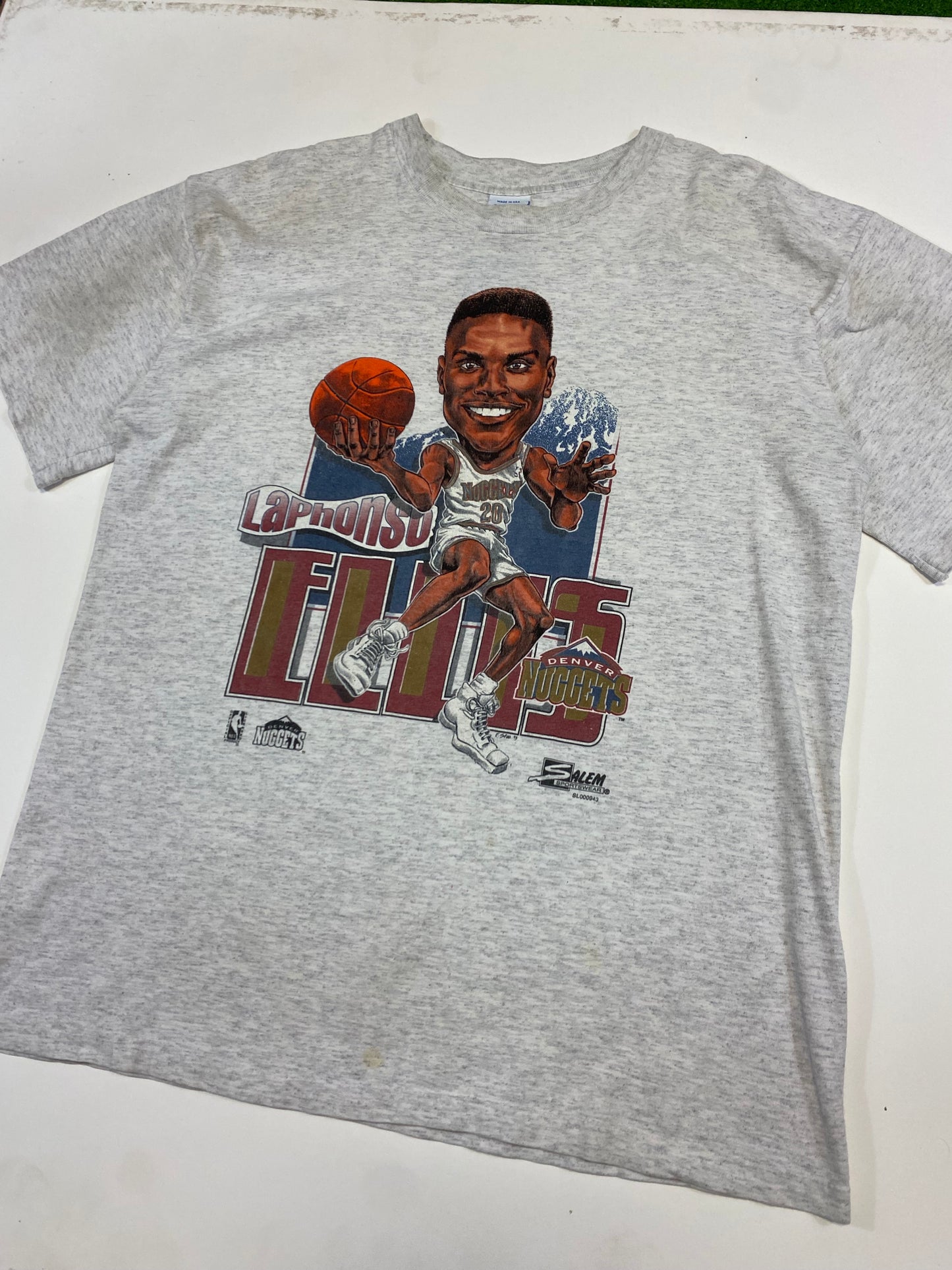 1990’s LaPhonso Ellis Salem Sports Caricature T-Shirt L