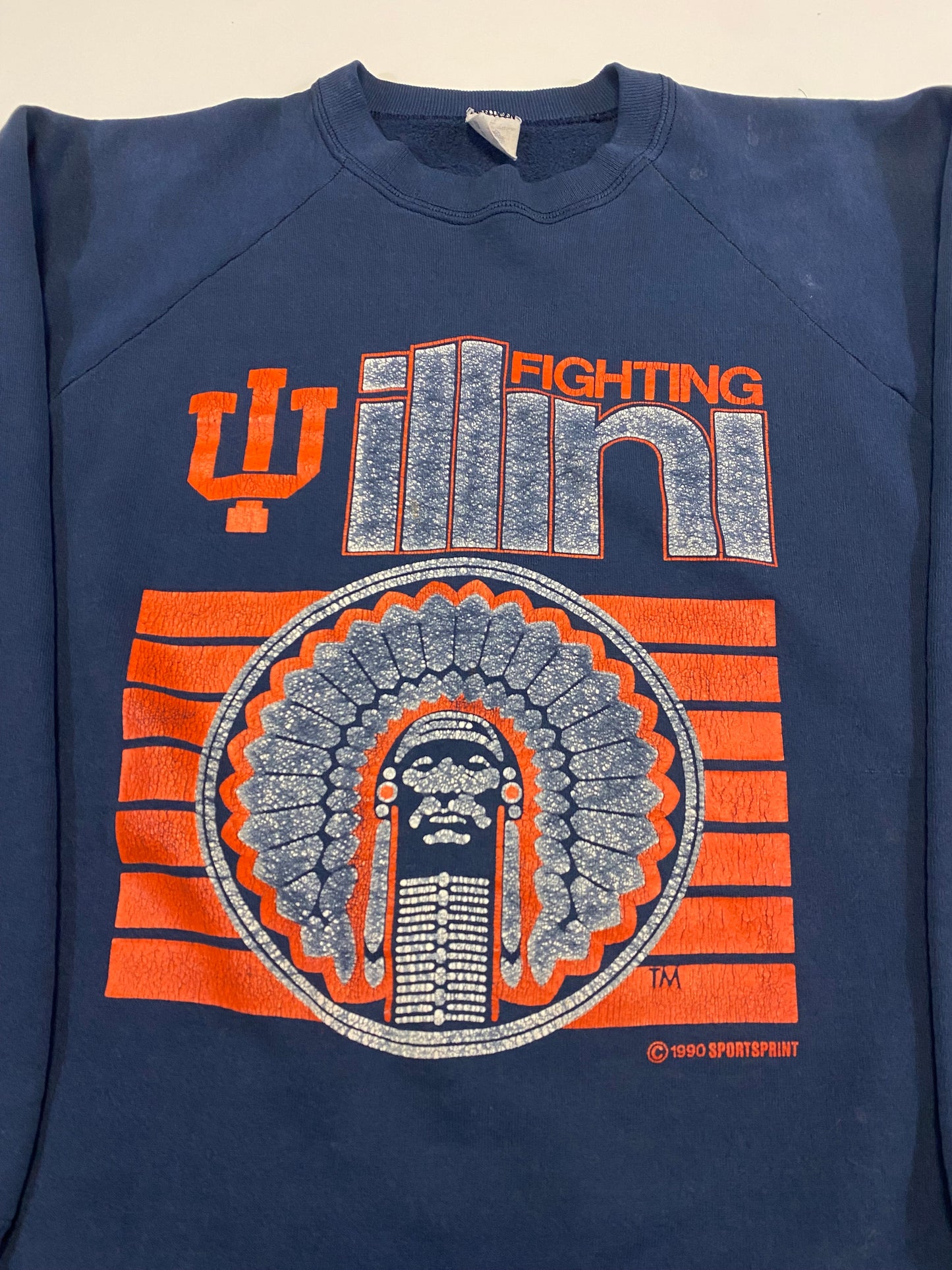 1990 University of Illinois Fighting Illini Sweatshirt XL