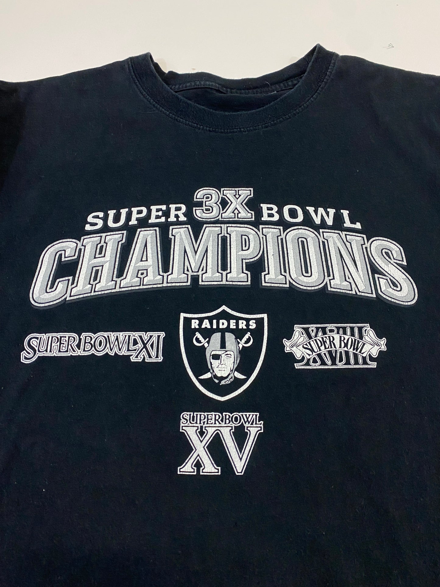Reebok Oakland Raiders 3x Super Bowl Champs T-Shirt XXL