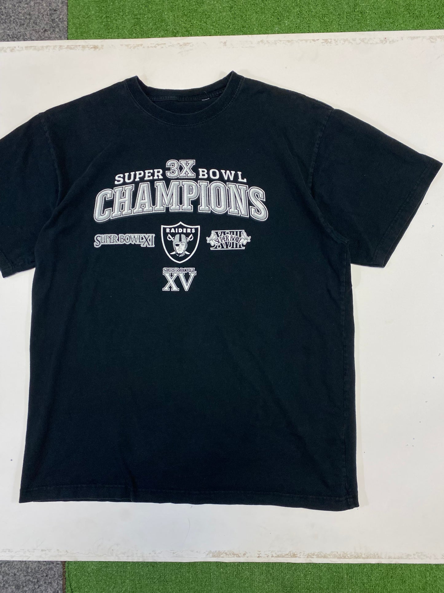 Reebok Oakland Raiders 3x Super Bowl Champs T-Shirt XXL