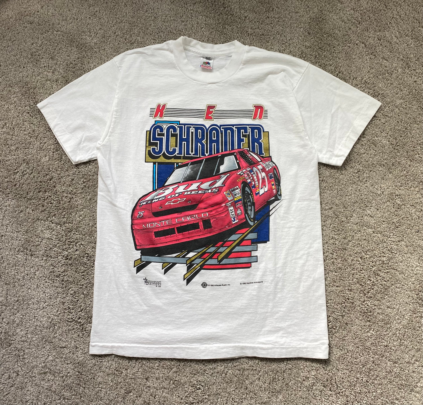 Ken Schrader ‘96 Bud Racing NASCAR T-Shirt L