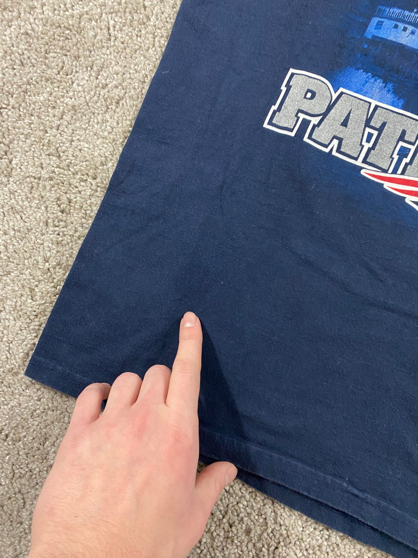 New England Patriots 01-02 Super Bowl Champs T-Shirt L