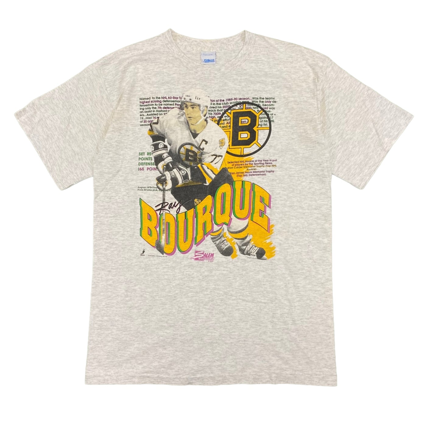 1990 Ray Bourque Salem Sports Accolade T-Shirt L