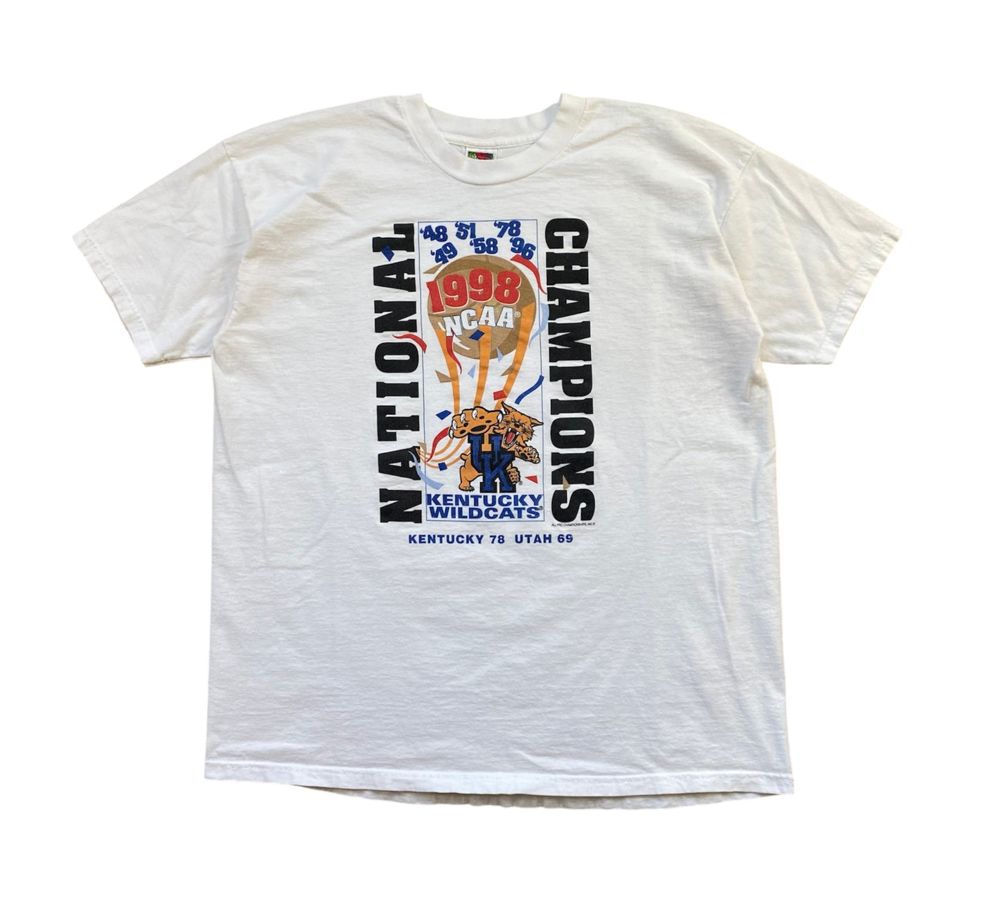 Kentucky Wildcats 1998 NCAA Basketball Champs T-Shirt XL
