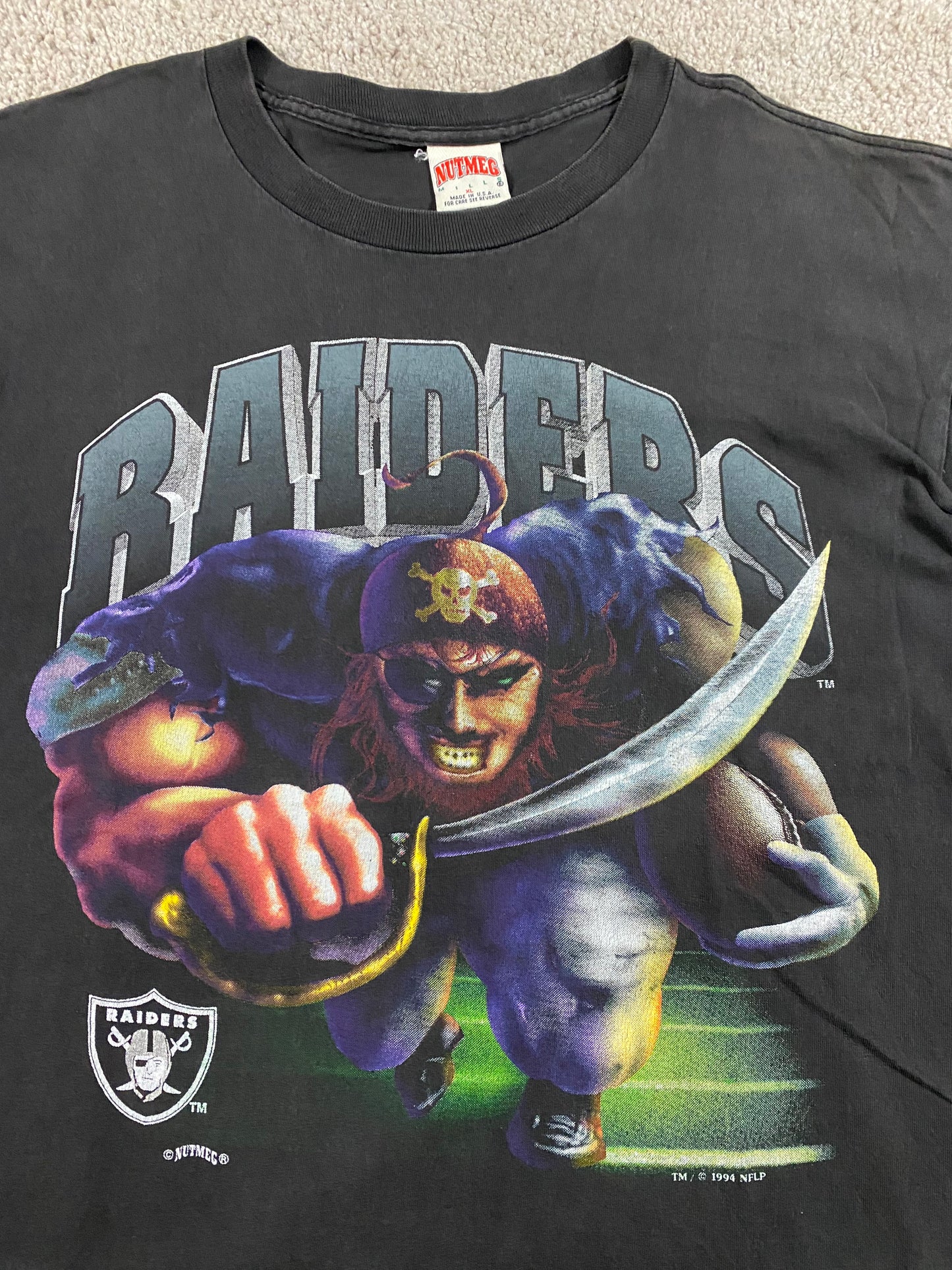 Los Angeles Raiders Nutmeg 1994 Mascot T-Shirt XL
