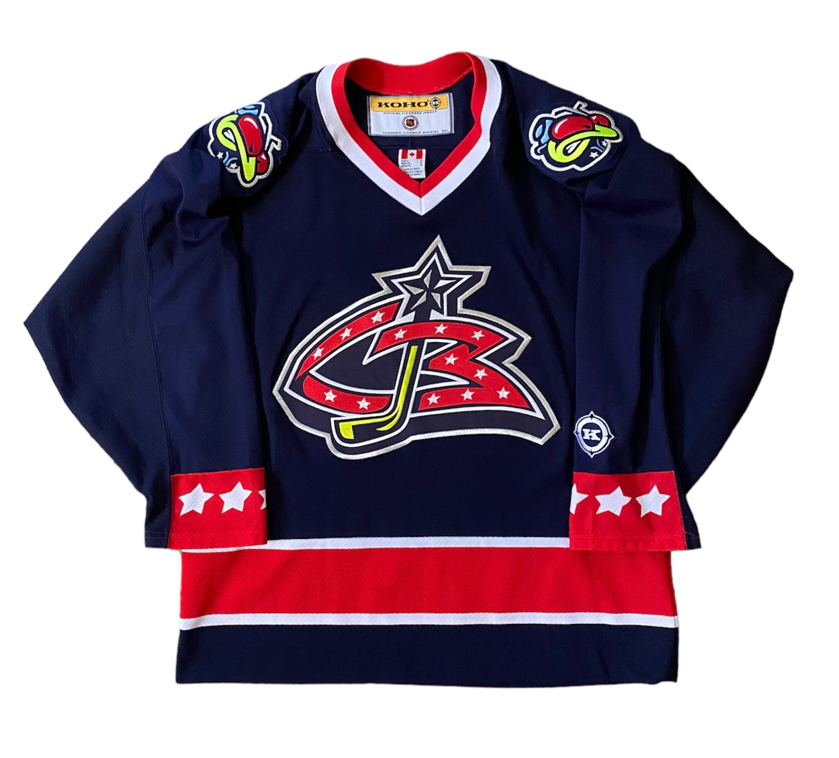 Columbus blue cheap jackets old jersey