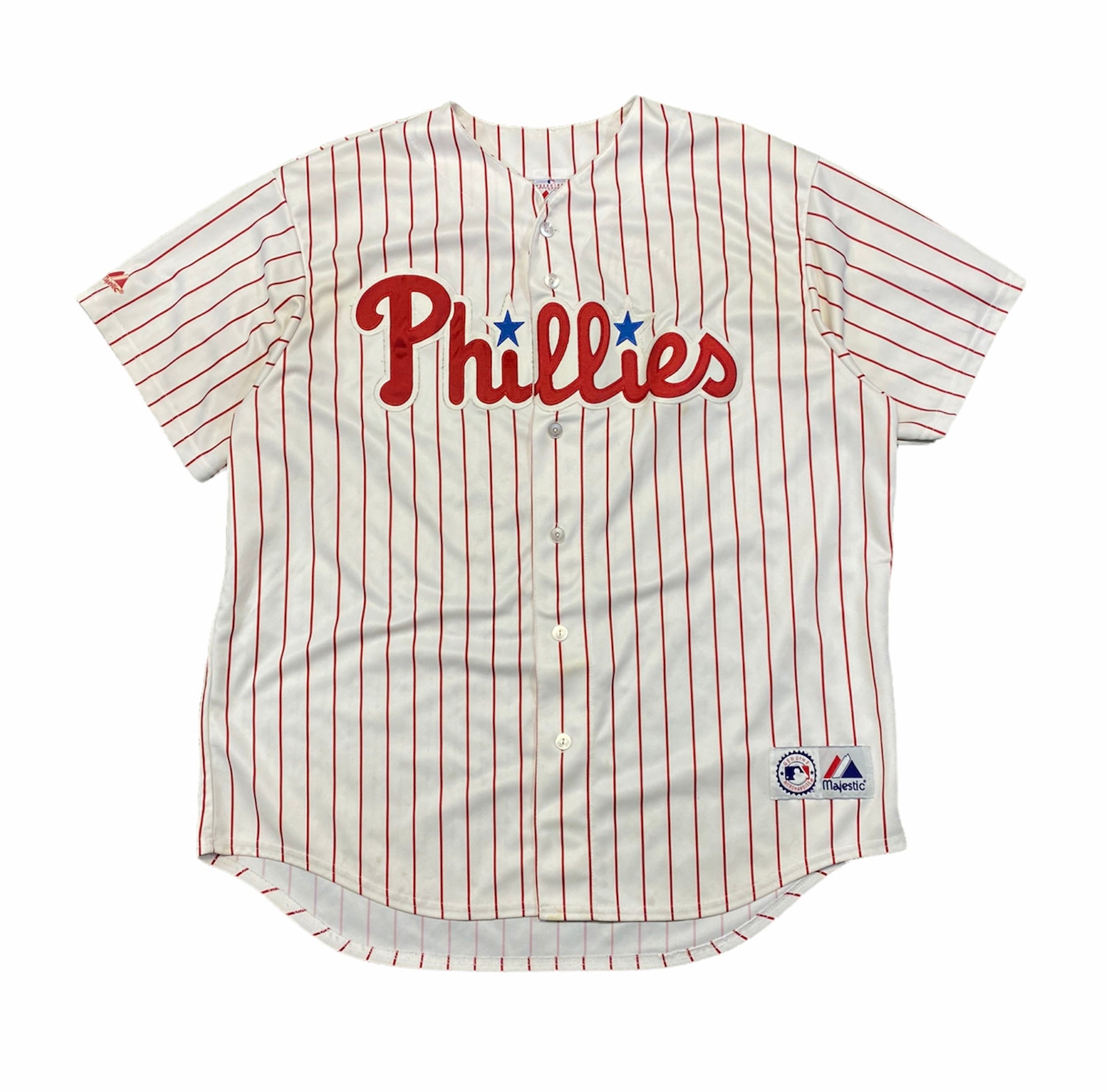 00's Ryan Howard Philadelphia Phillies Majestic Authentic MLB BP Jersey  Size 52 XXL – Rare VNTG