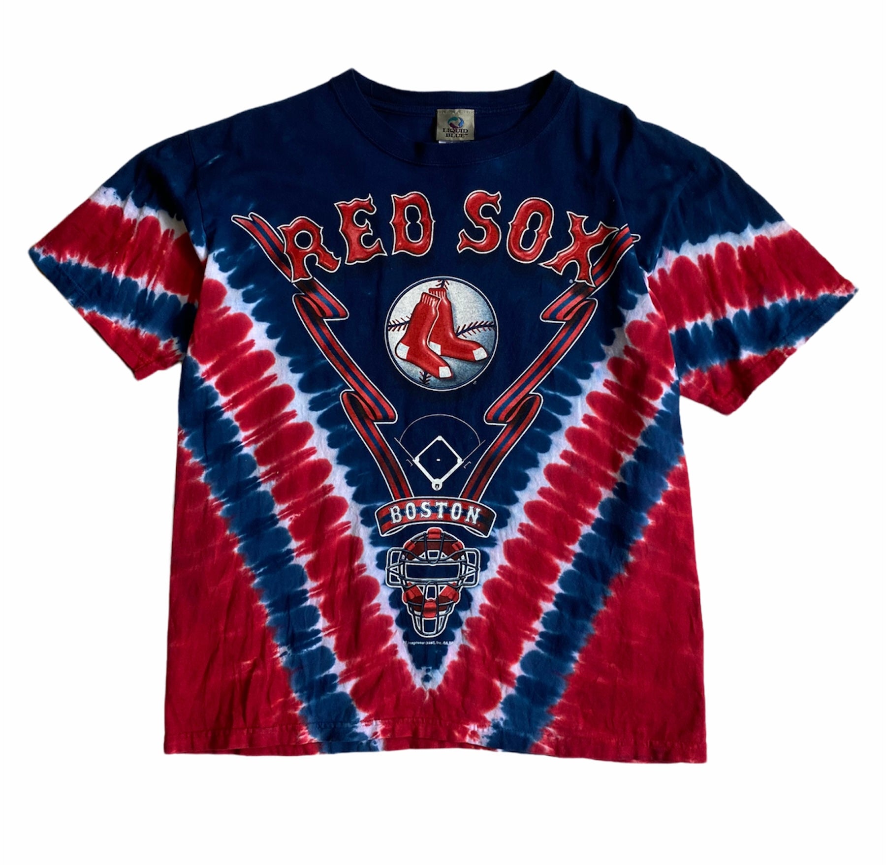 MLB Boston Red Sox Youth Pink Spiral Tie-Dye T-Shirt