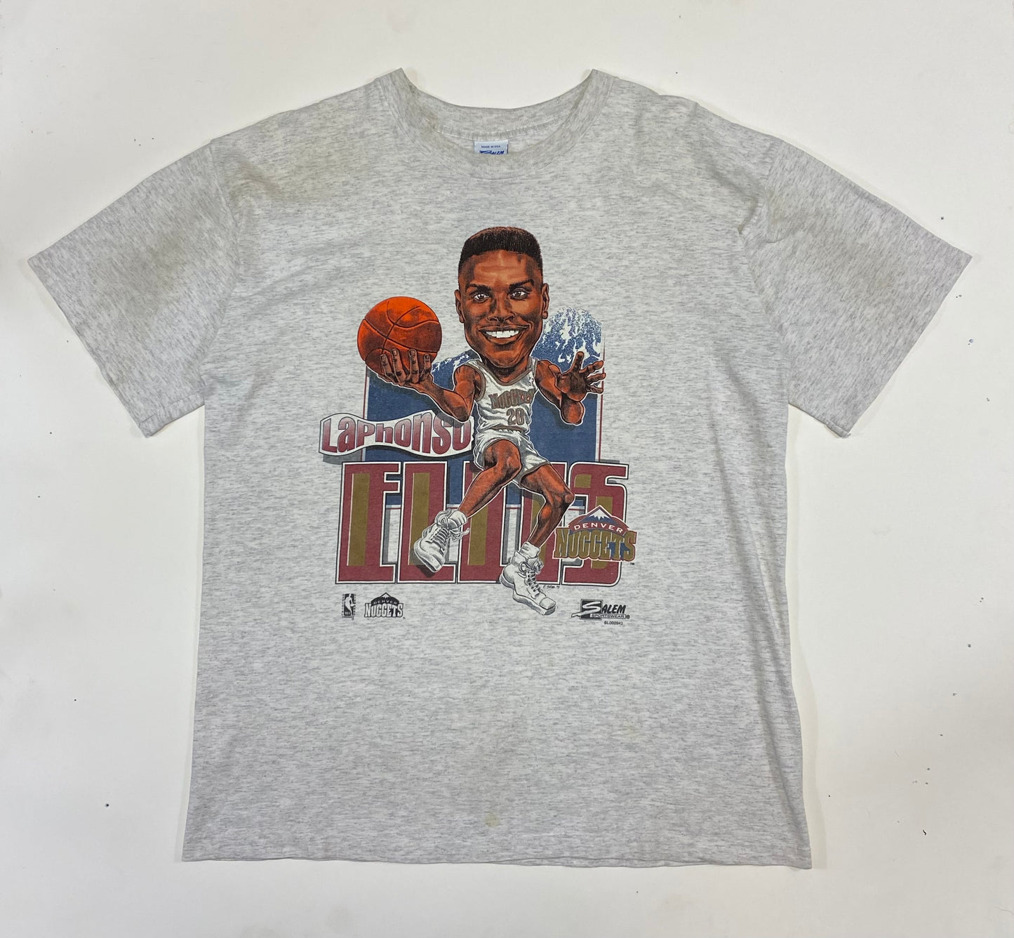 1990’s LaPhonso Ellis Salem Sports Caricature T-Shirt L