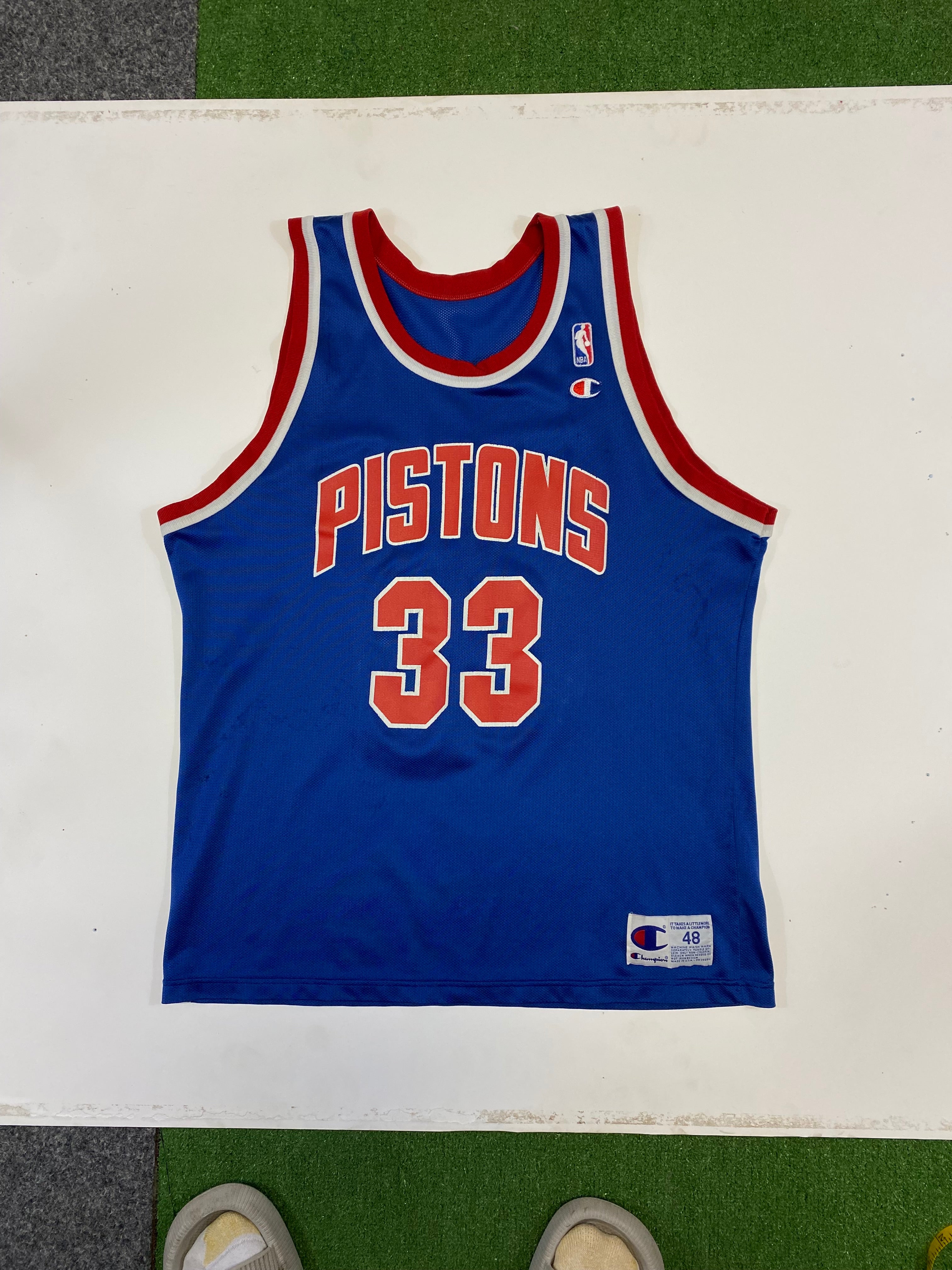 1990's Champion Grant Hill Detroit Pistons NBA Jersey XL