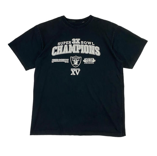 Reebok Oakland Raiders 3x Super Bowl Champs T-Shirt XXL