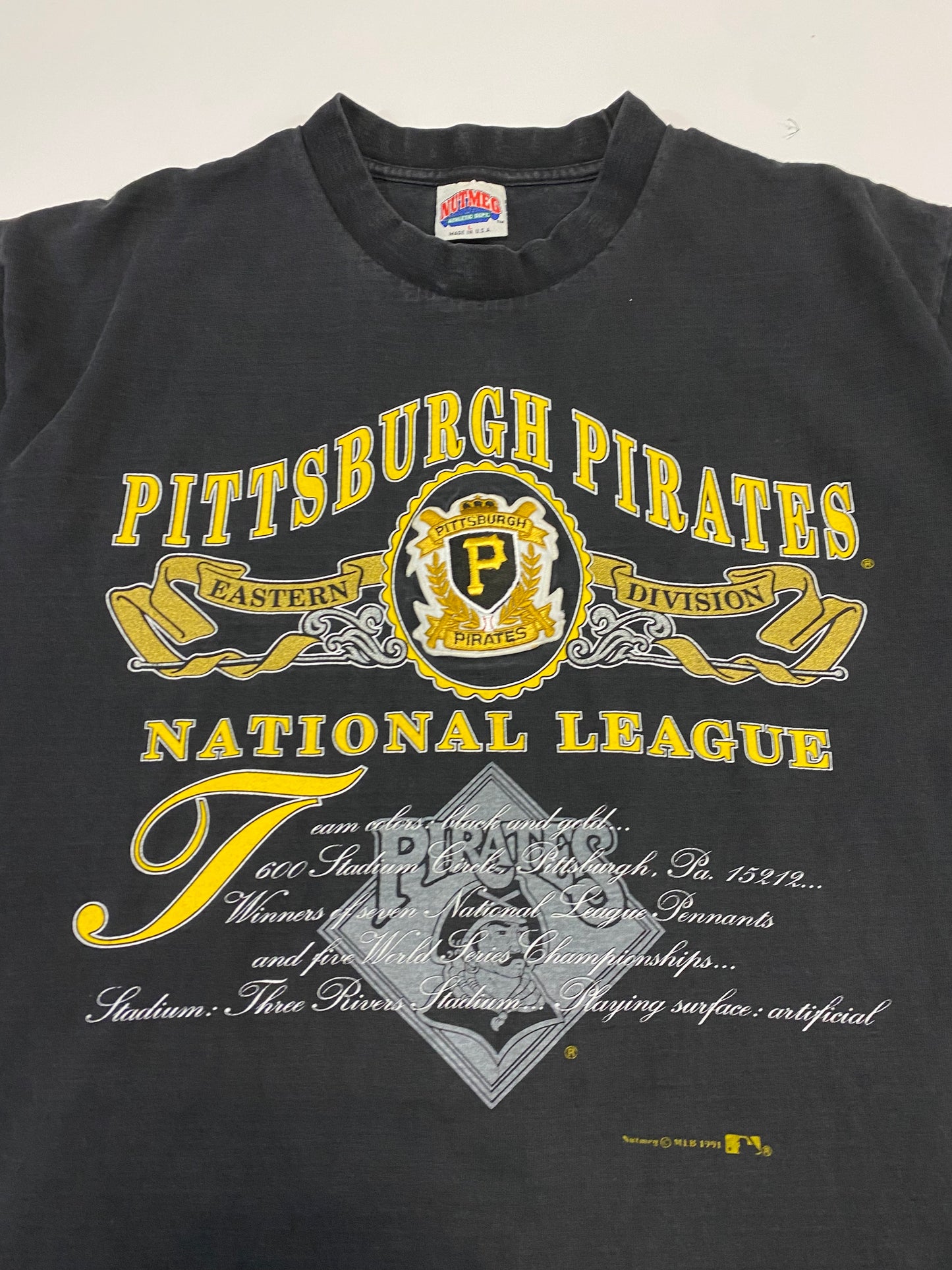 1991 Pittsburgh Pirates Nutmeg MLB T-Shirt L
