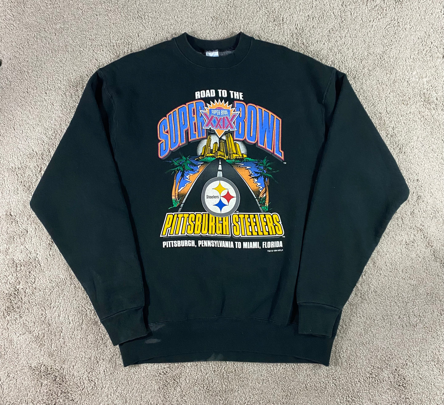 Pittsburgh Steelers 1994 Super Bowl Salem Sports Sweatshirt XL