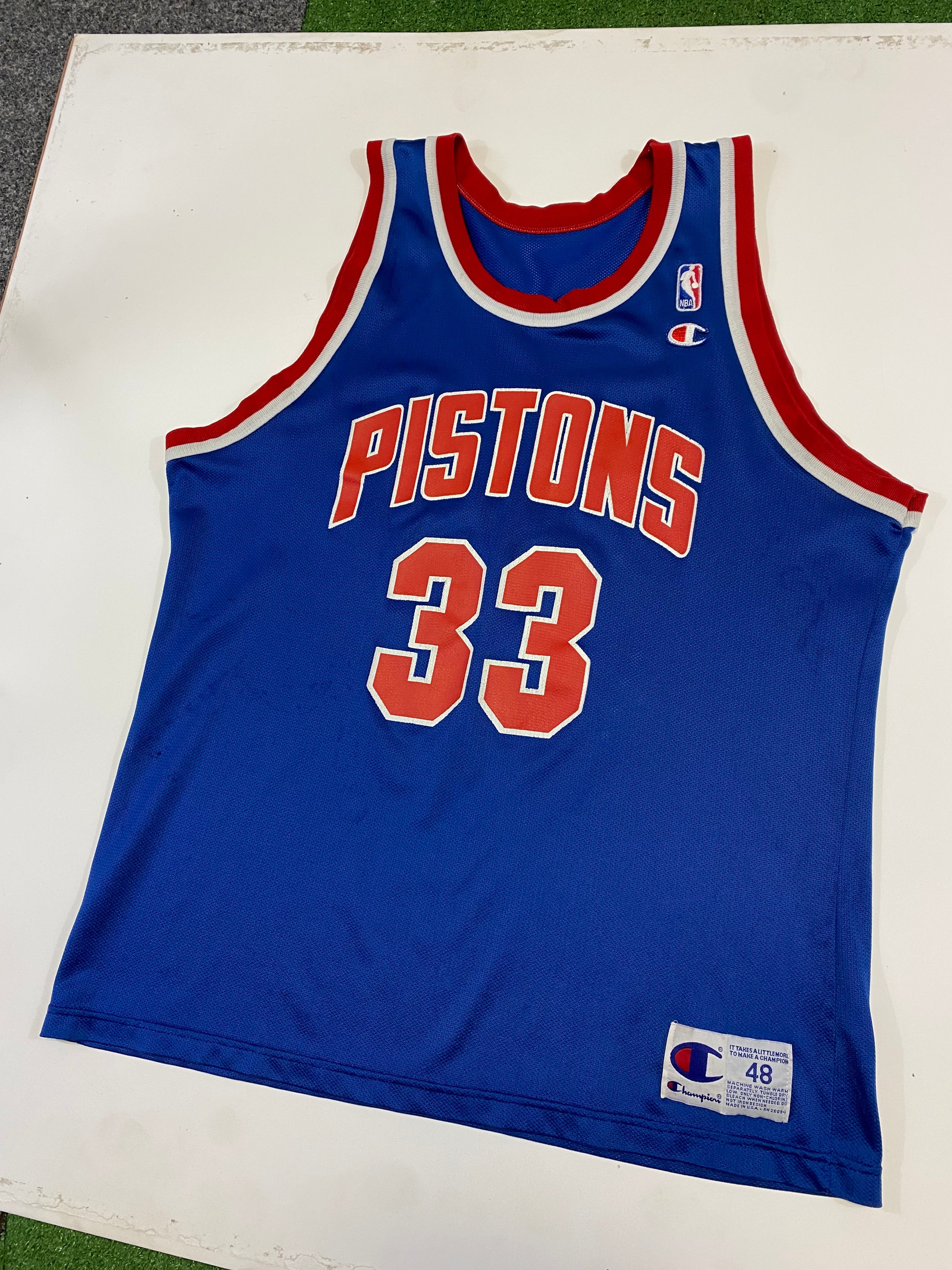 1990's Champion Grant Hill Detroit Pistons NBA Jersey XL – TheVaultCT