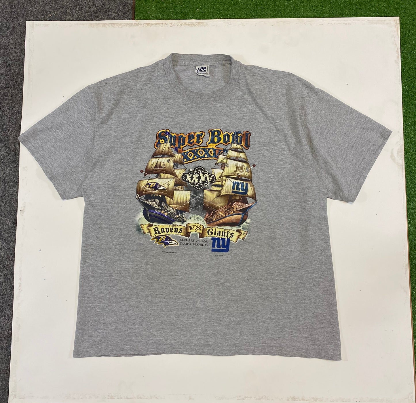 BALTIMORE RAVENS VS NEW YORK GIANTS SUPER BOWL XXXV VINTAGE T SHIRT