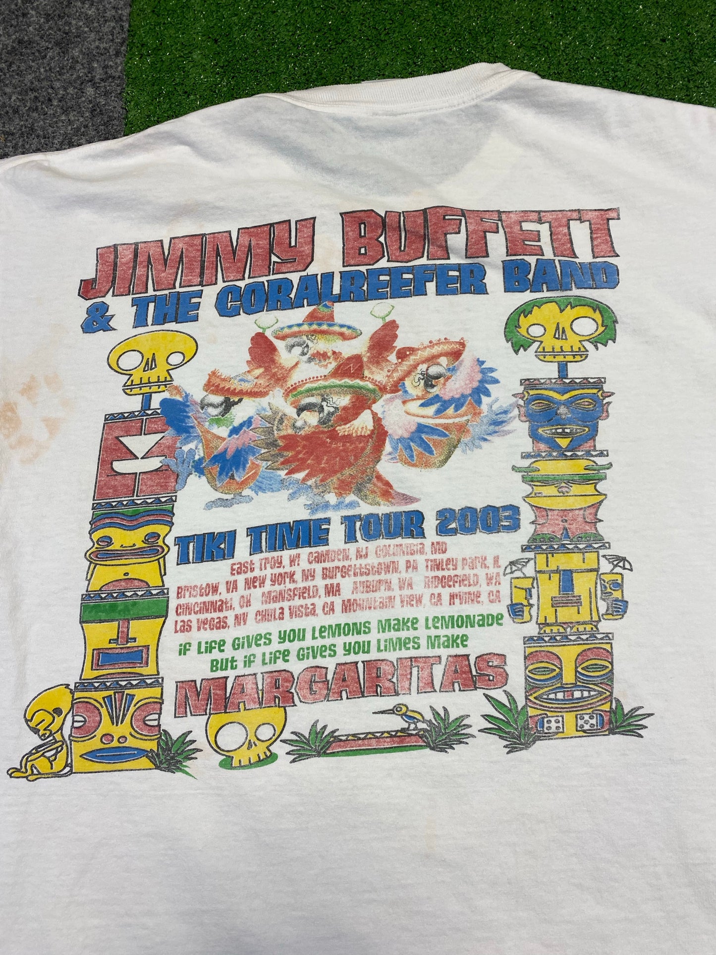 2003 Jimmy Buffett & The CoralReefer Band Tiki Time Tour T-Shirt