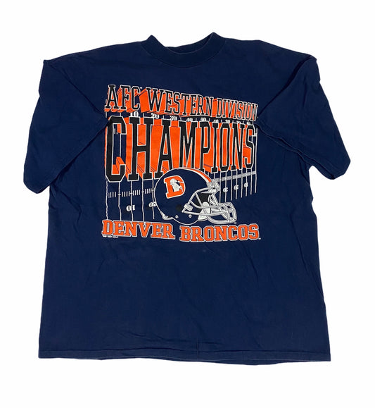 Vtg ‘97 AFC West Champs Denver Broncos T-Shirt