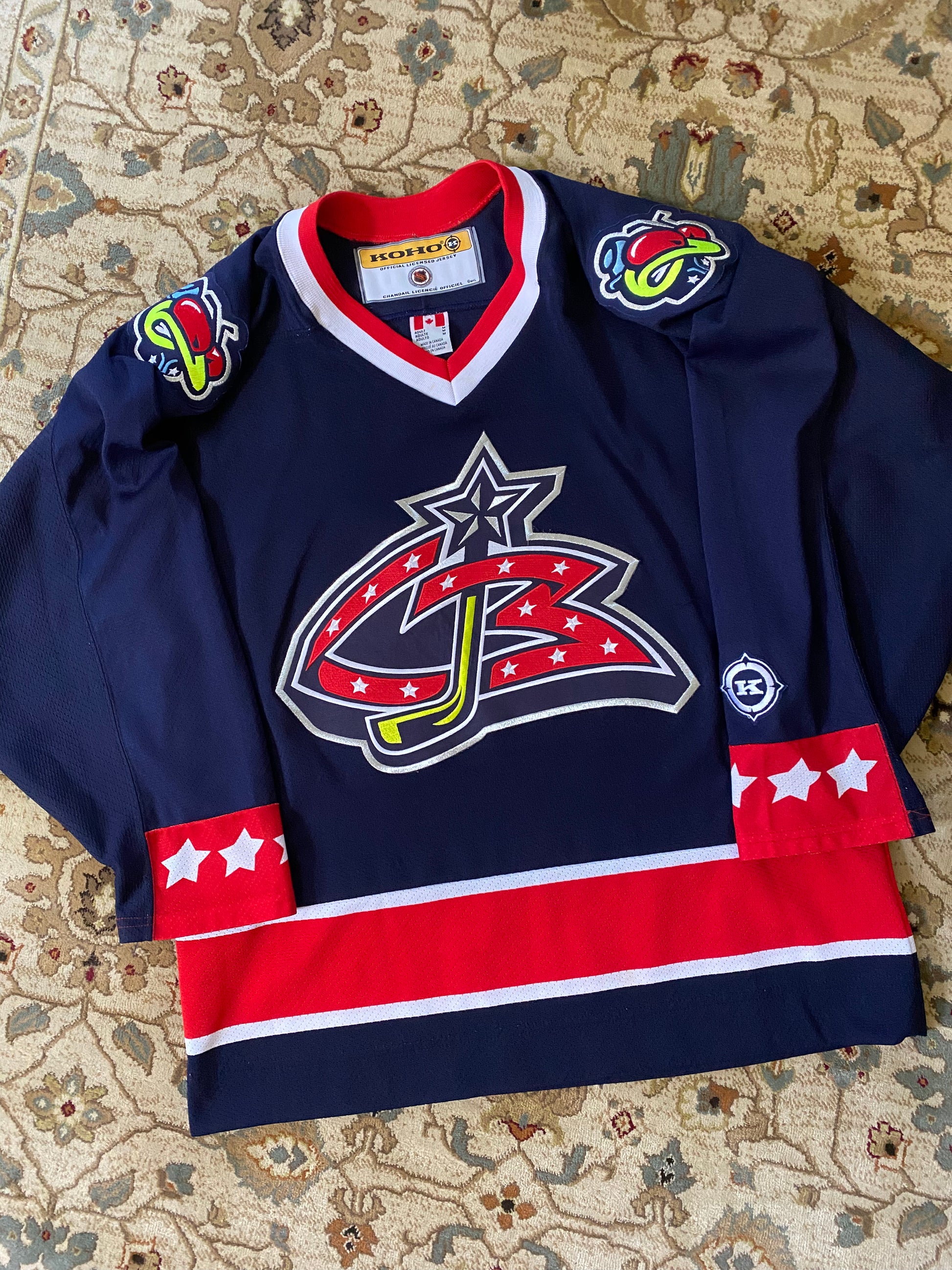 Columbus-blue-jackets Jersey / Vintage NHL Hockey / KOHO 