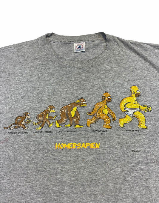 2000 The Simpson’s “Homersapien” Evolution Parody T-Shirt