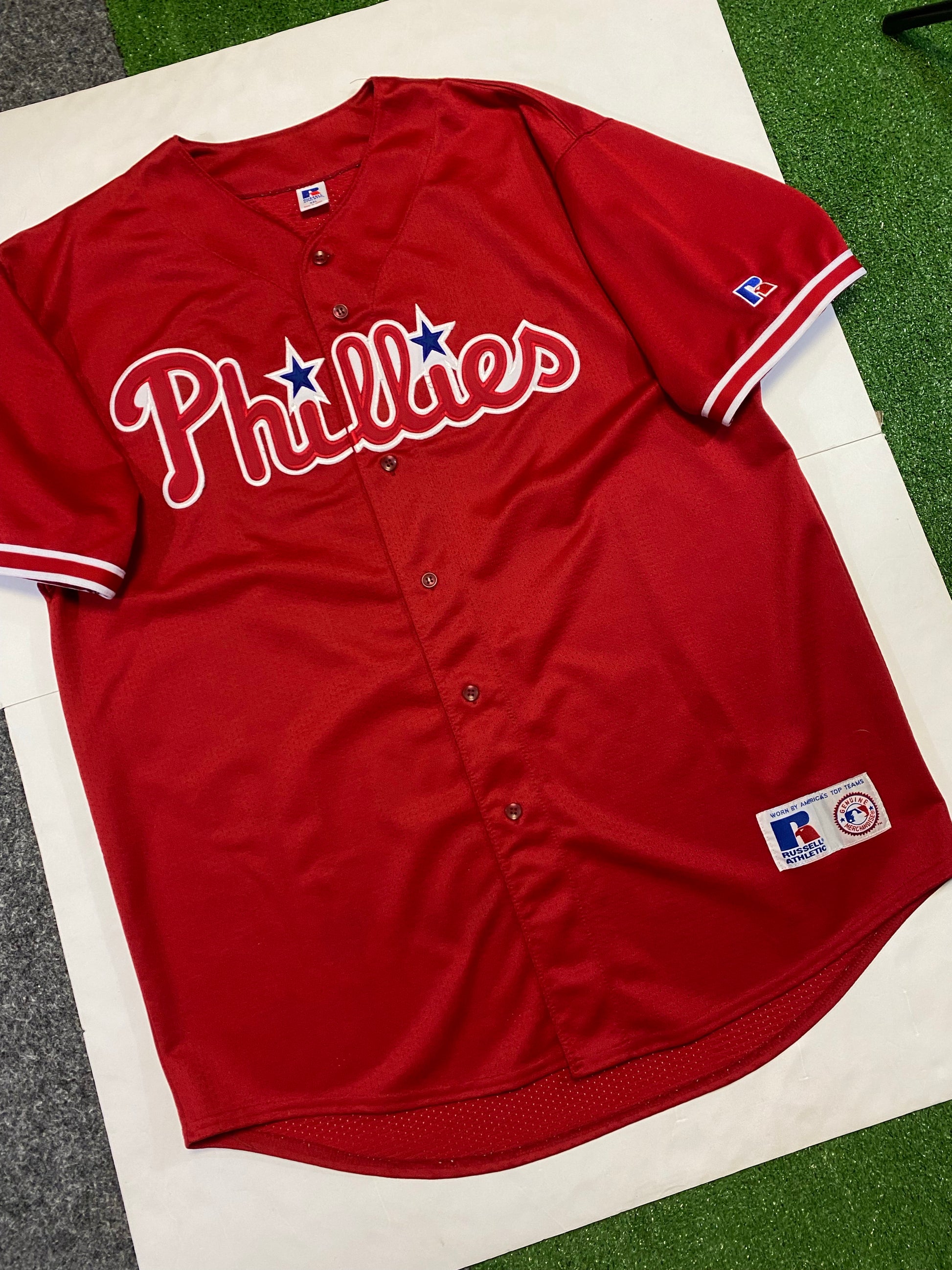 Vintage Russell Athletic MLB Philadelphia Phillies Baseball Jersey