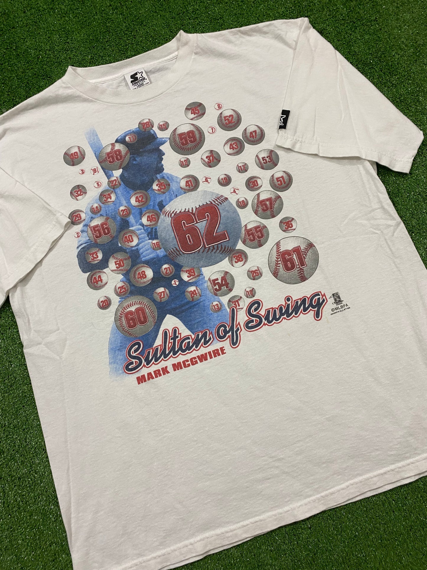 Vtg ‘98 Mark McGuire Sultan of Swing Starter T-Shirt
