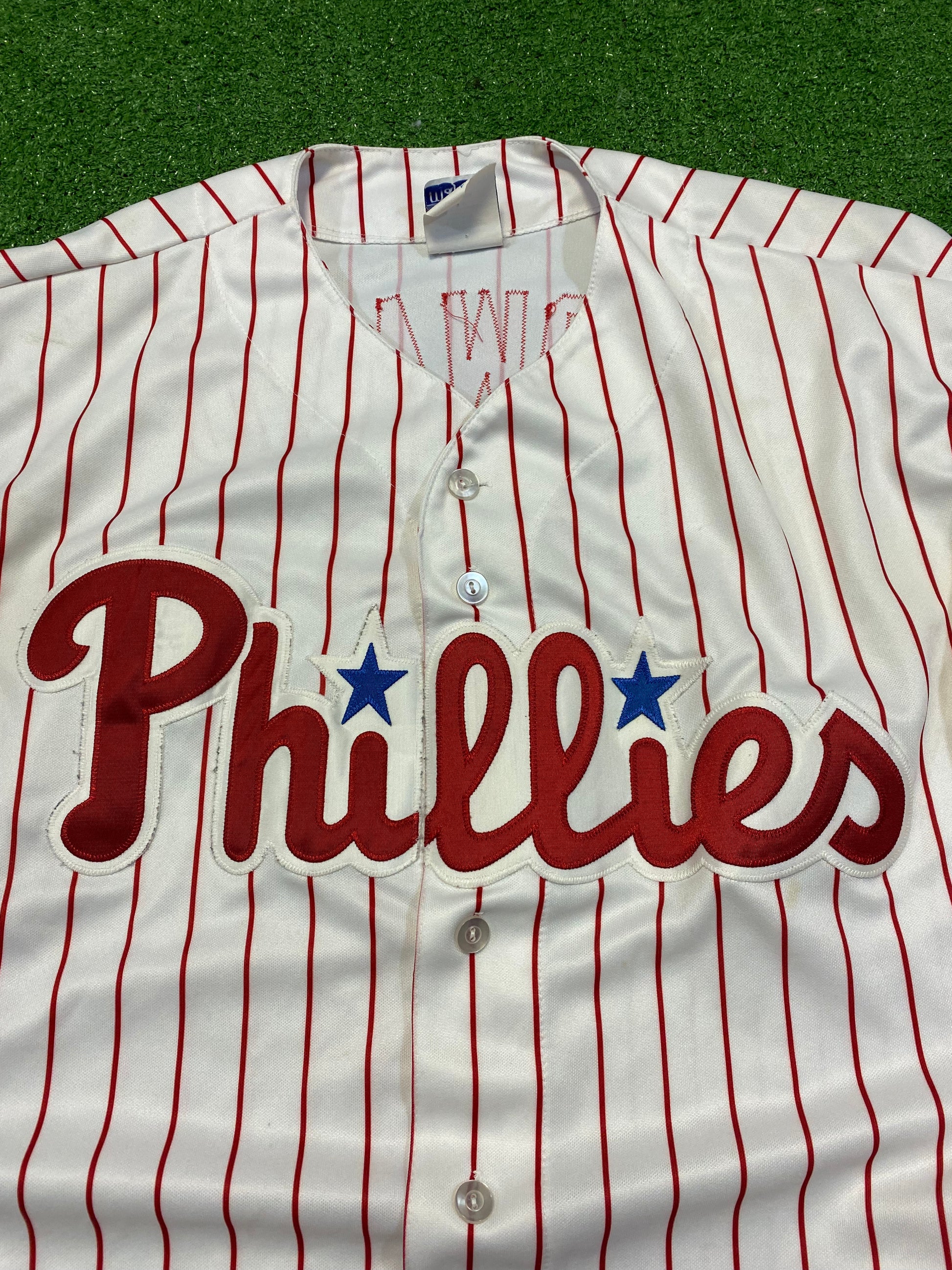 MLB Philadelphia Phillies Ryan Howard #6 Majestic Jersey Sz XL White  Pinstripes