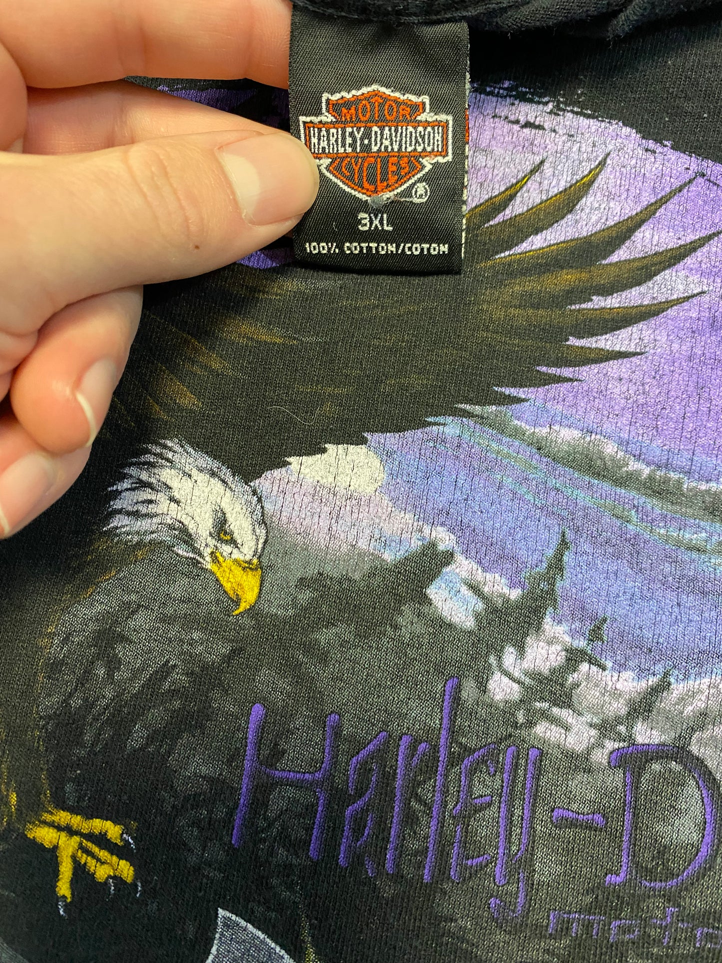 1996 Harley Davidson Purple Eagle T-Shirt