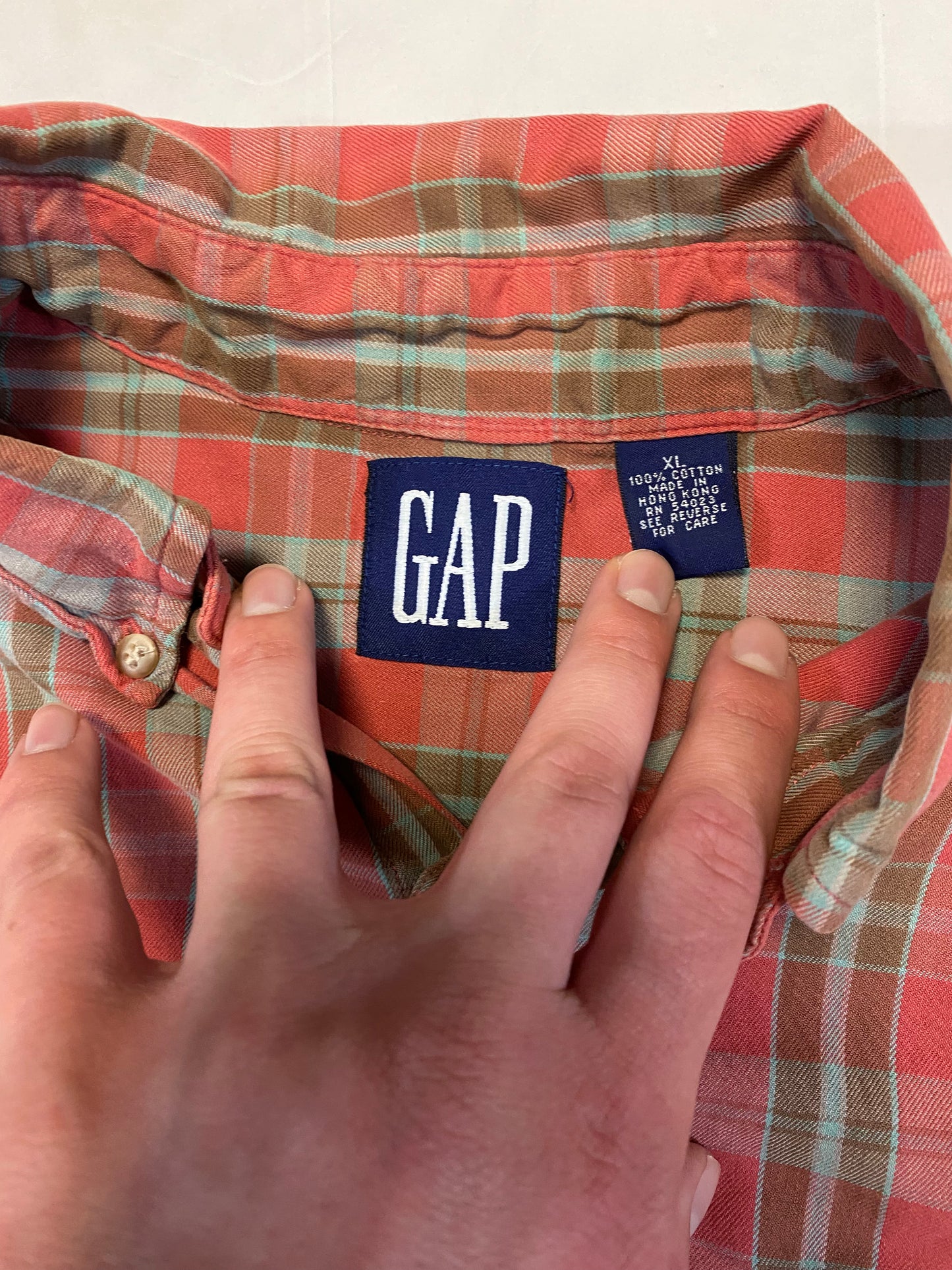 Vintage GAP Cotton Plaid Button Up