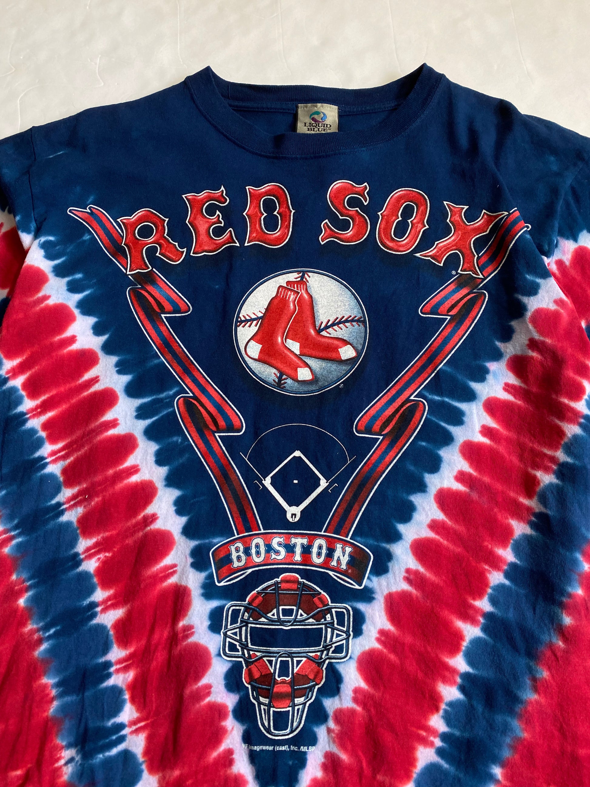 Men's Boston Red Sox Red Tie-Dye T-Shirt