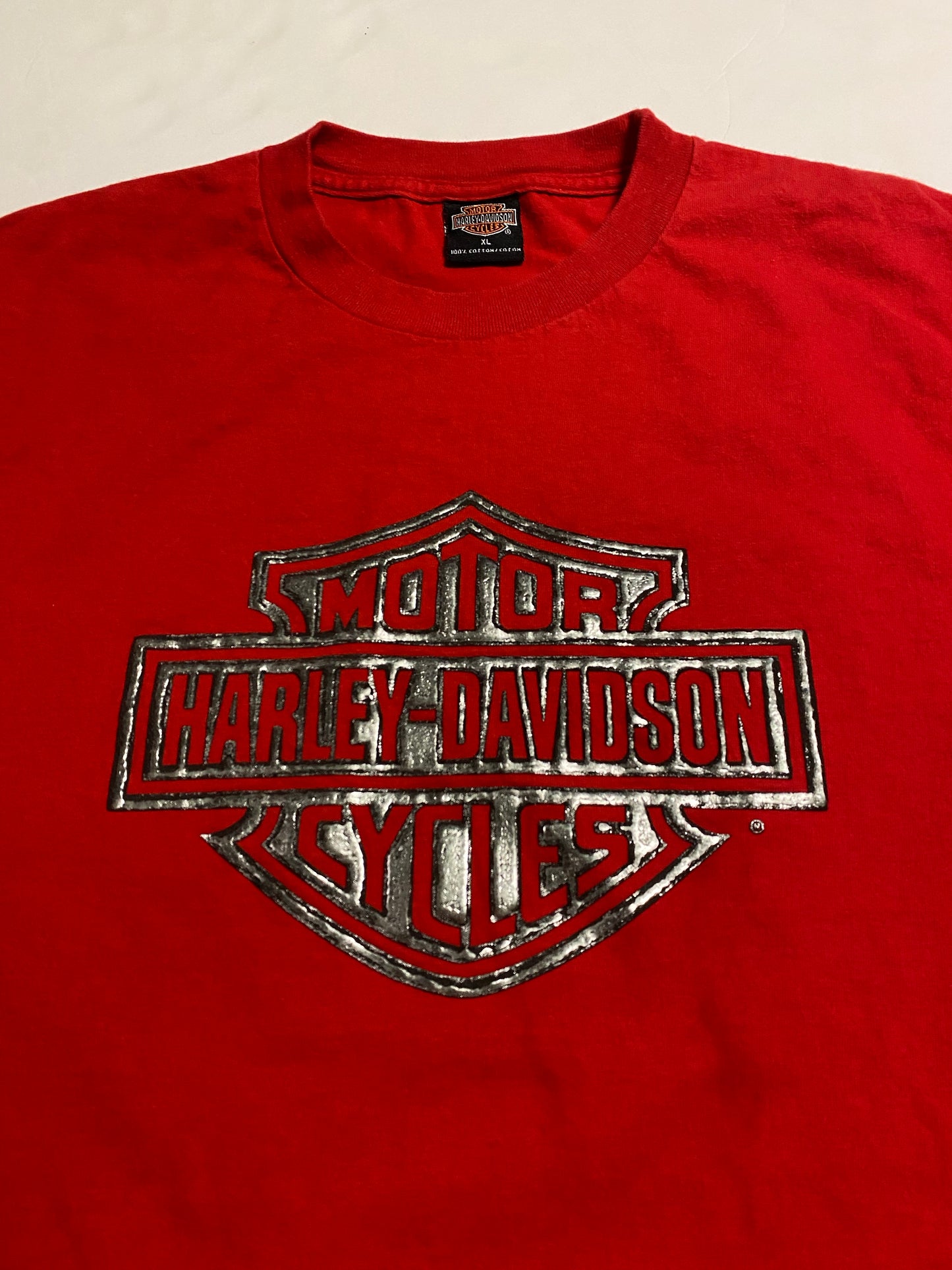 Harley Davidson 2002 Liquid Metal Logo North Carolina T-Shirt