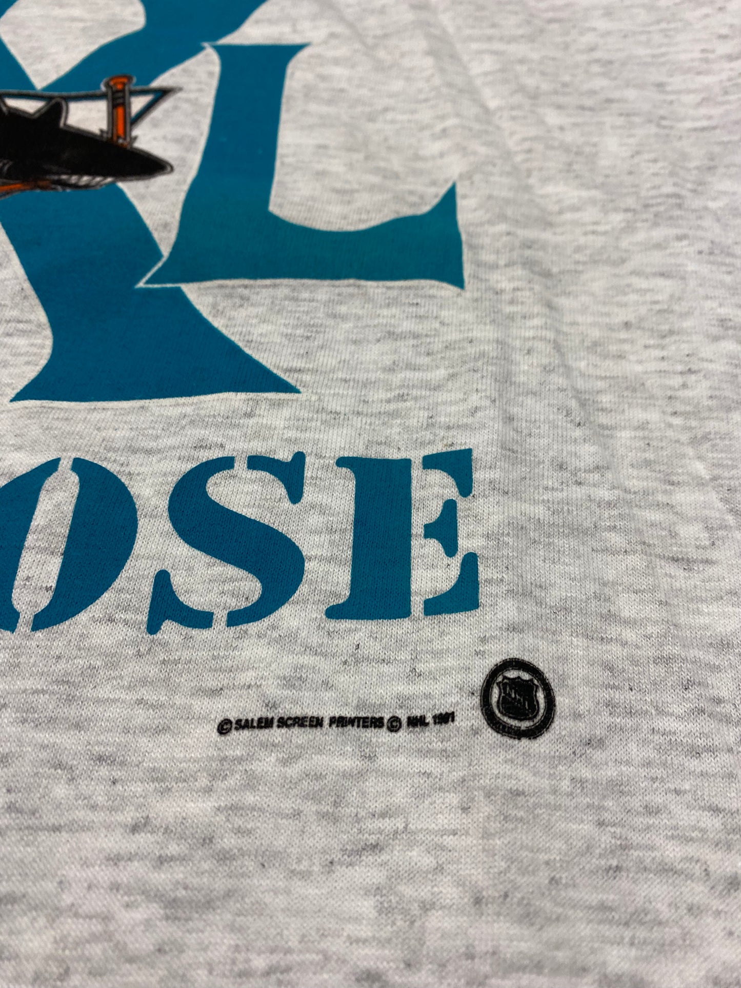 1991 San Jose Sharks Salem T-Shirt
